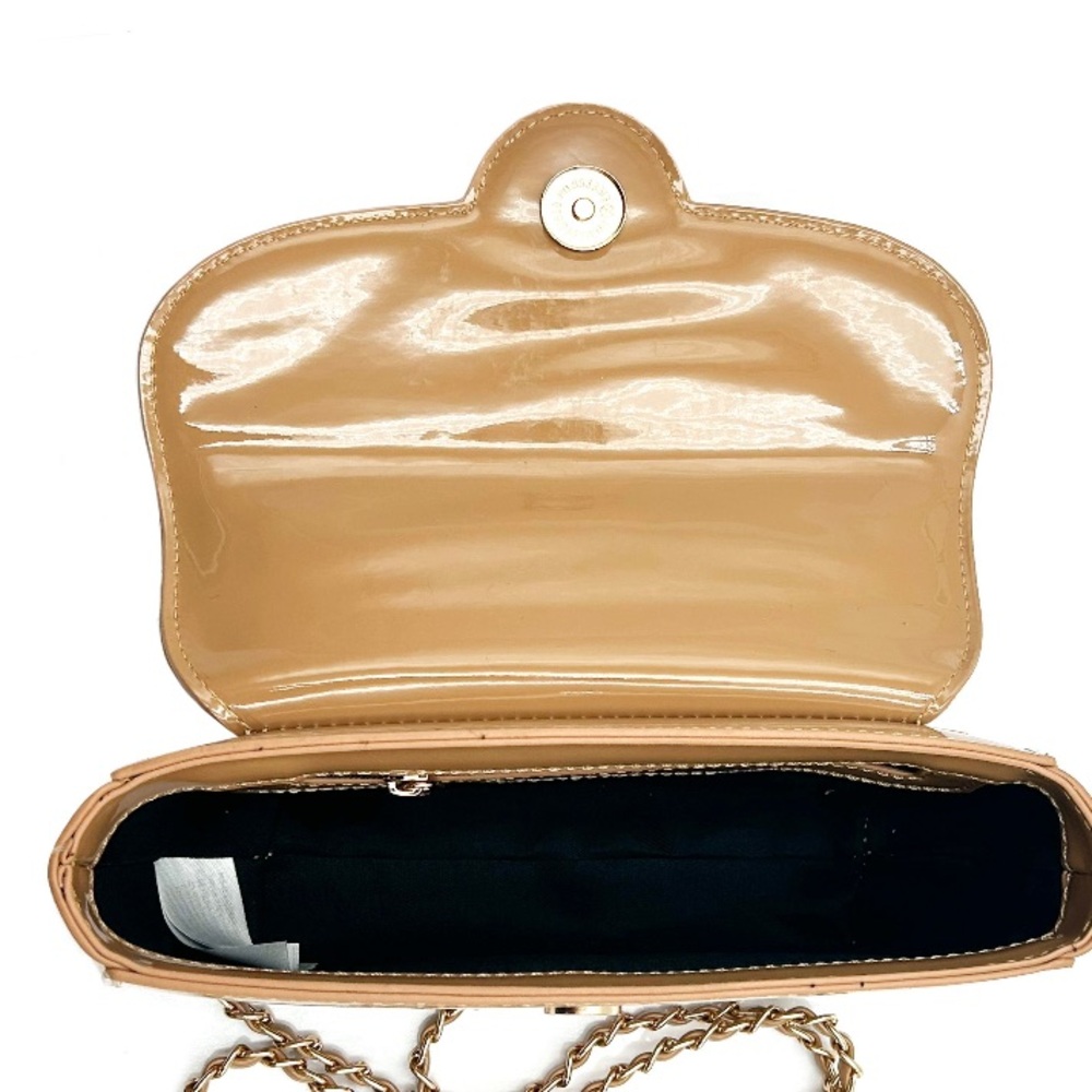 Valentino Orlandi Glossy Beige Crossbody Bag - Picture 3 of 5